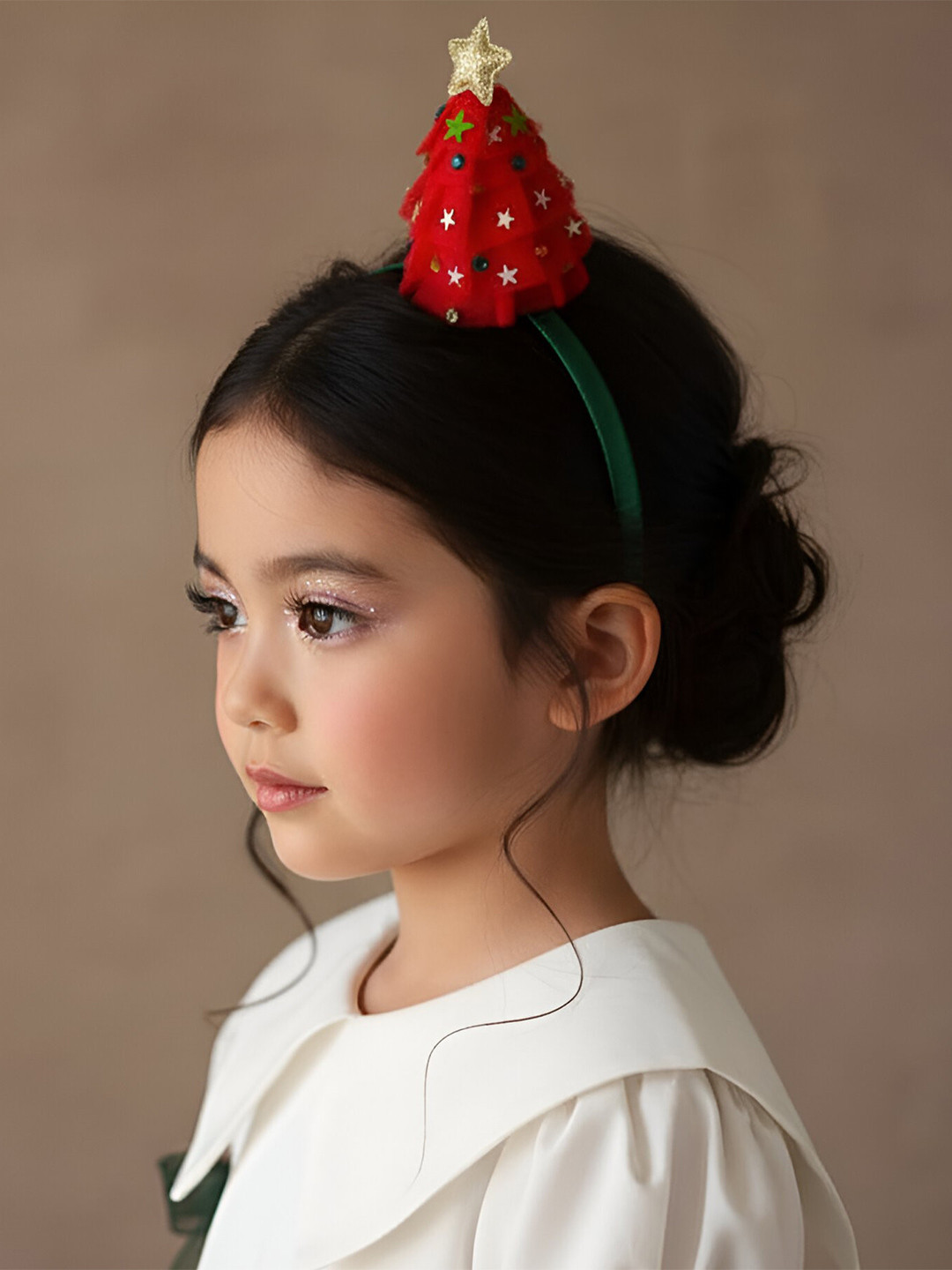 Choko Girls Christmas Tree with Glitter Stars Holiday Hairband