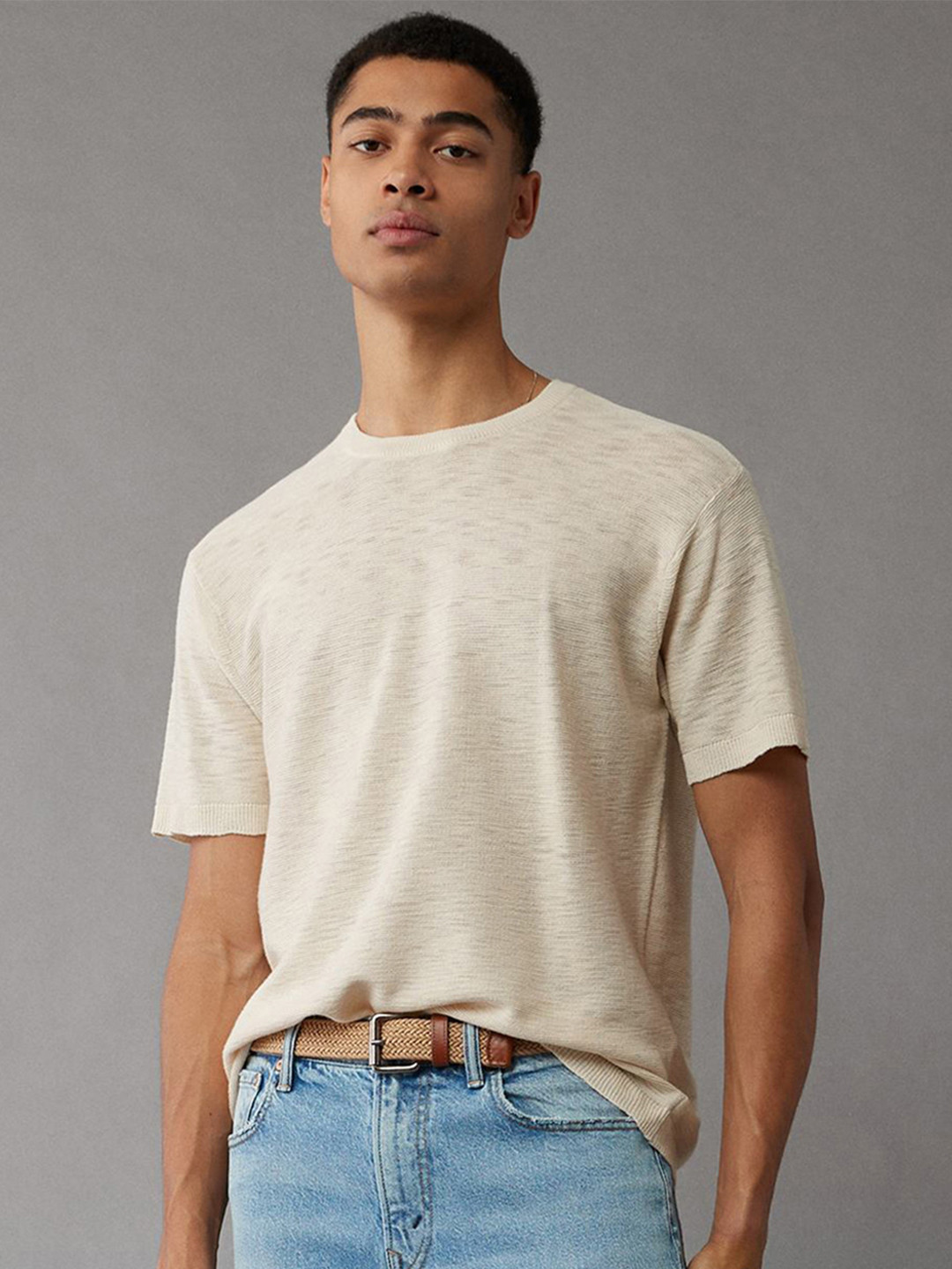 AMERICAN EAGLE OUTFITTERS Men Cotton Short Sleeves Pullover