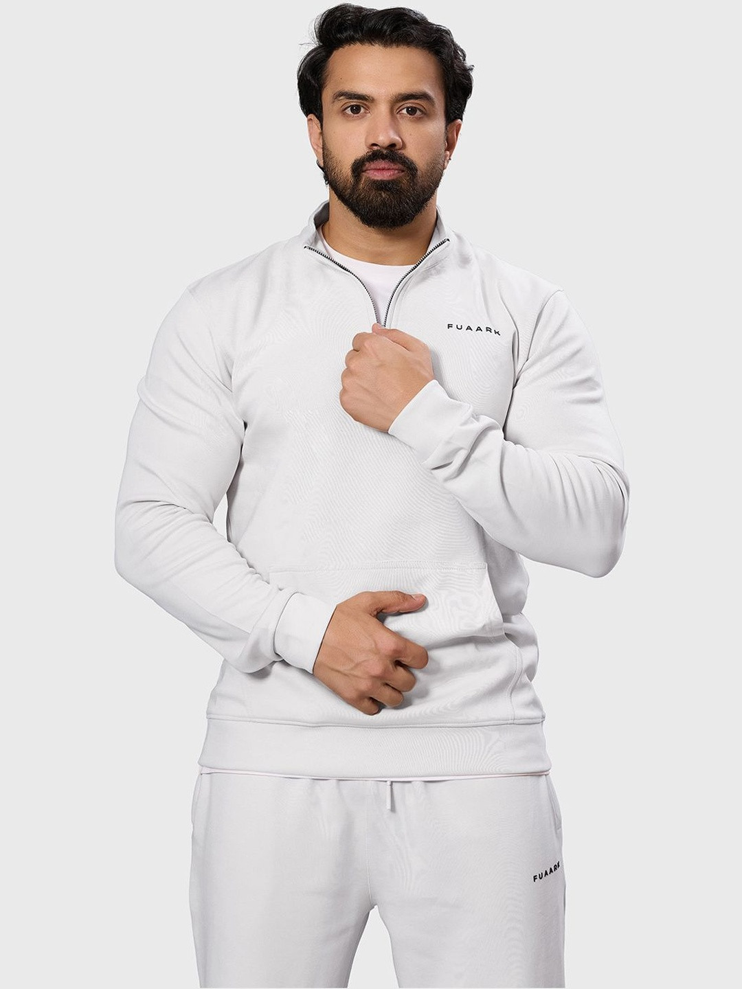FUAARK Brand Logo Printed Cotton Pullover Sweatshirt