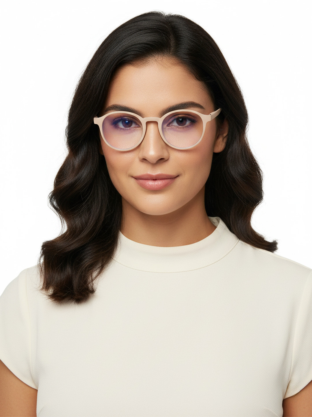 HASHTAG EYEWEAR Unisex Full Rim Round Sunglasses With UV Protected Lens MSYR-1188862-CRM