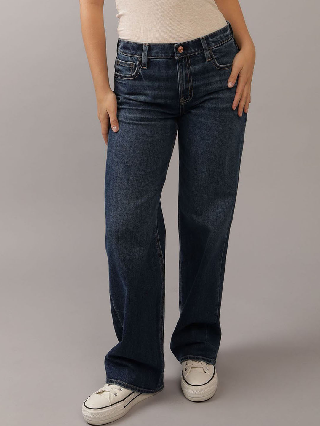 AMERICAN EAGLE OUTFITTERS Women Stretchable High-Waisted Jeans