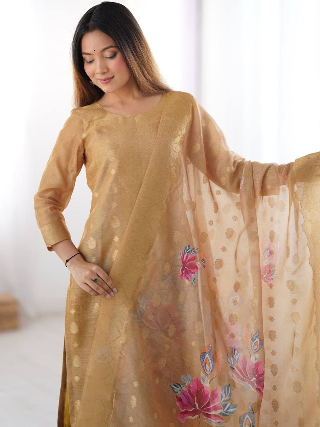 SWORNY FASHION Women Regular Kurta with Trousers & With Dupatta