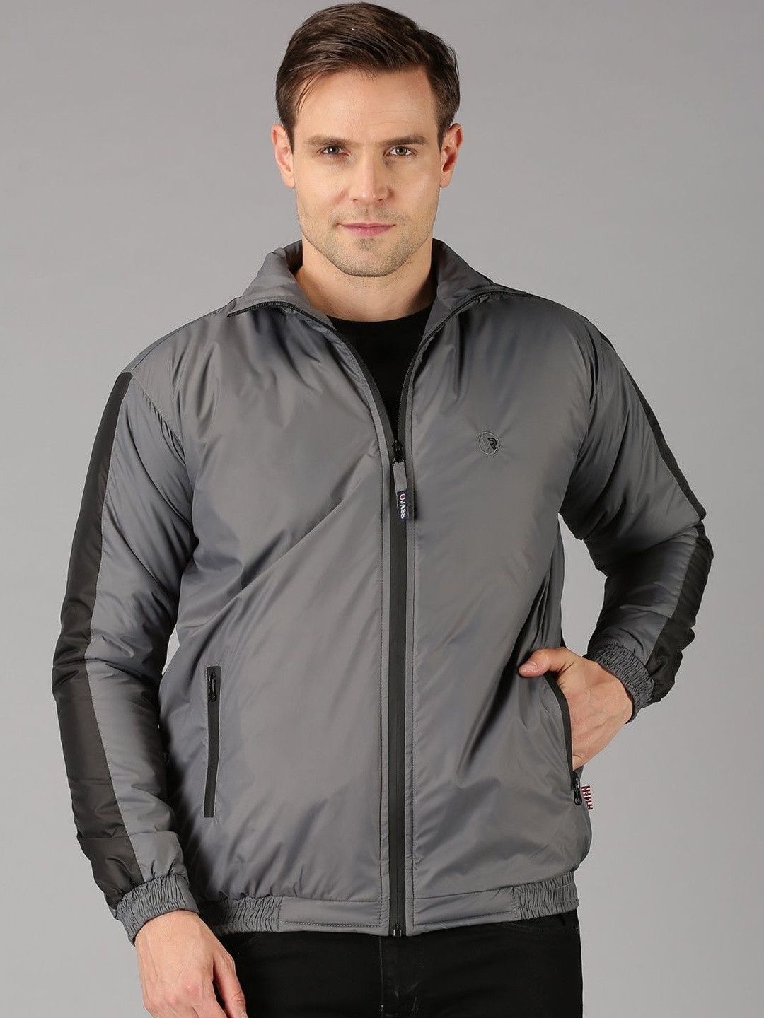 VROJASS Men Colourblocked Lightweight Sporty Jacket