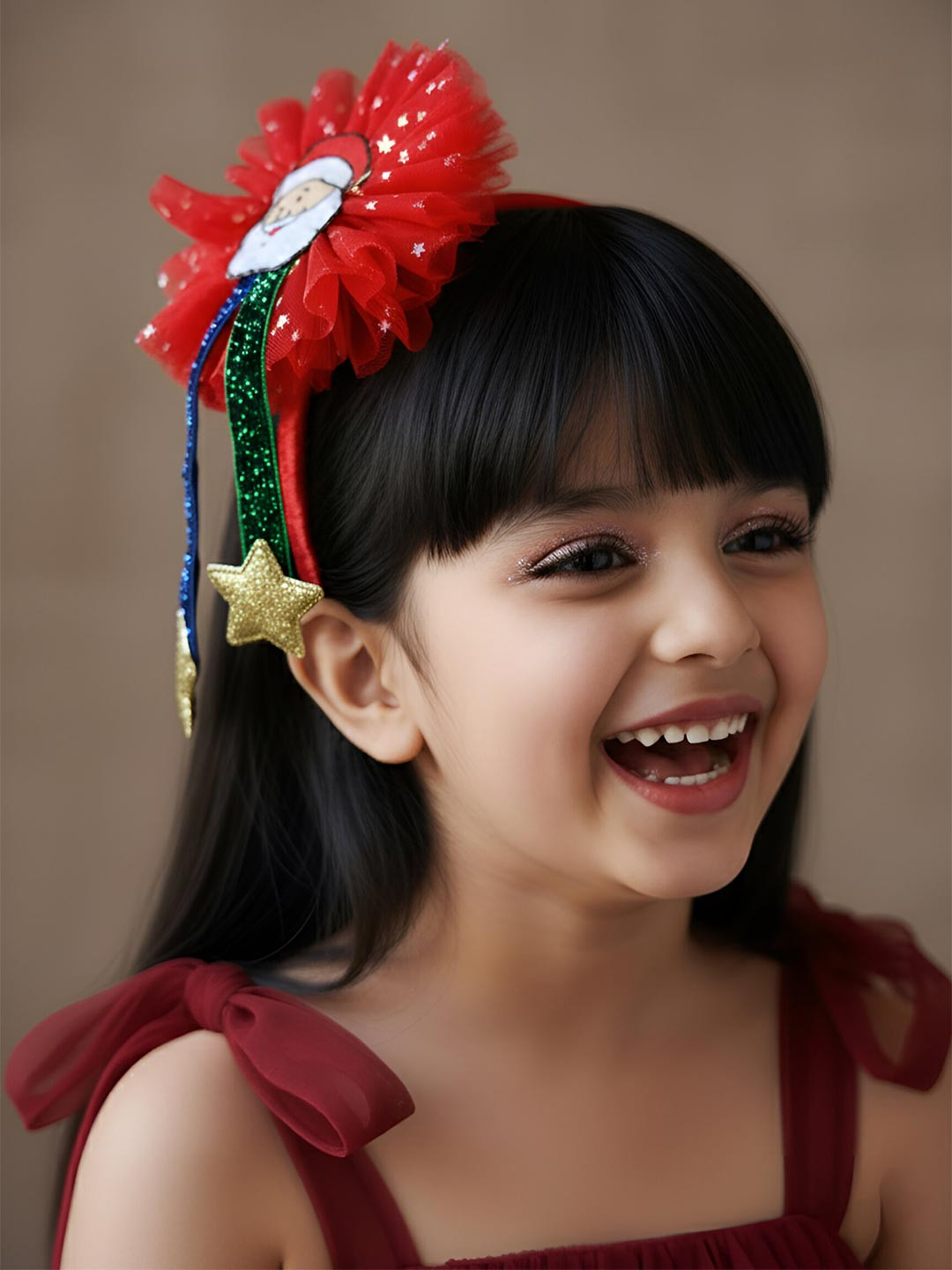 Choko Girls Christmas Santa Claus with Glitter Holiday Hairband