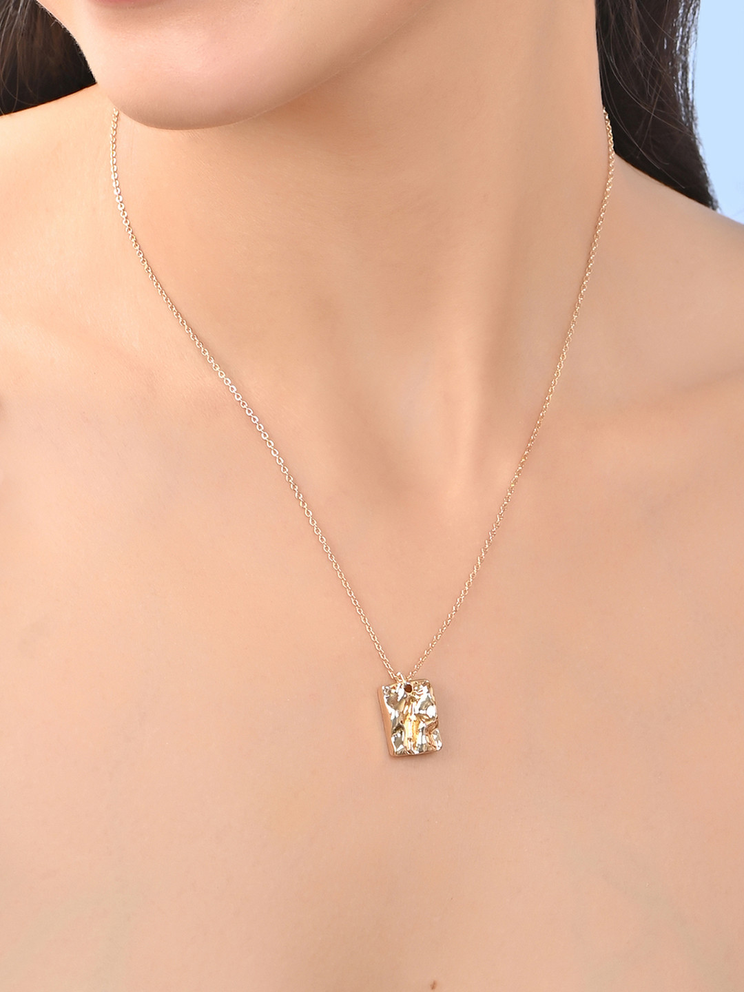 ToniQ Gold-Plated Minimal Charm Chain