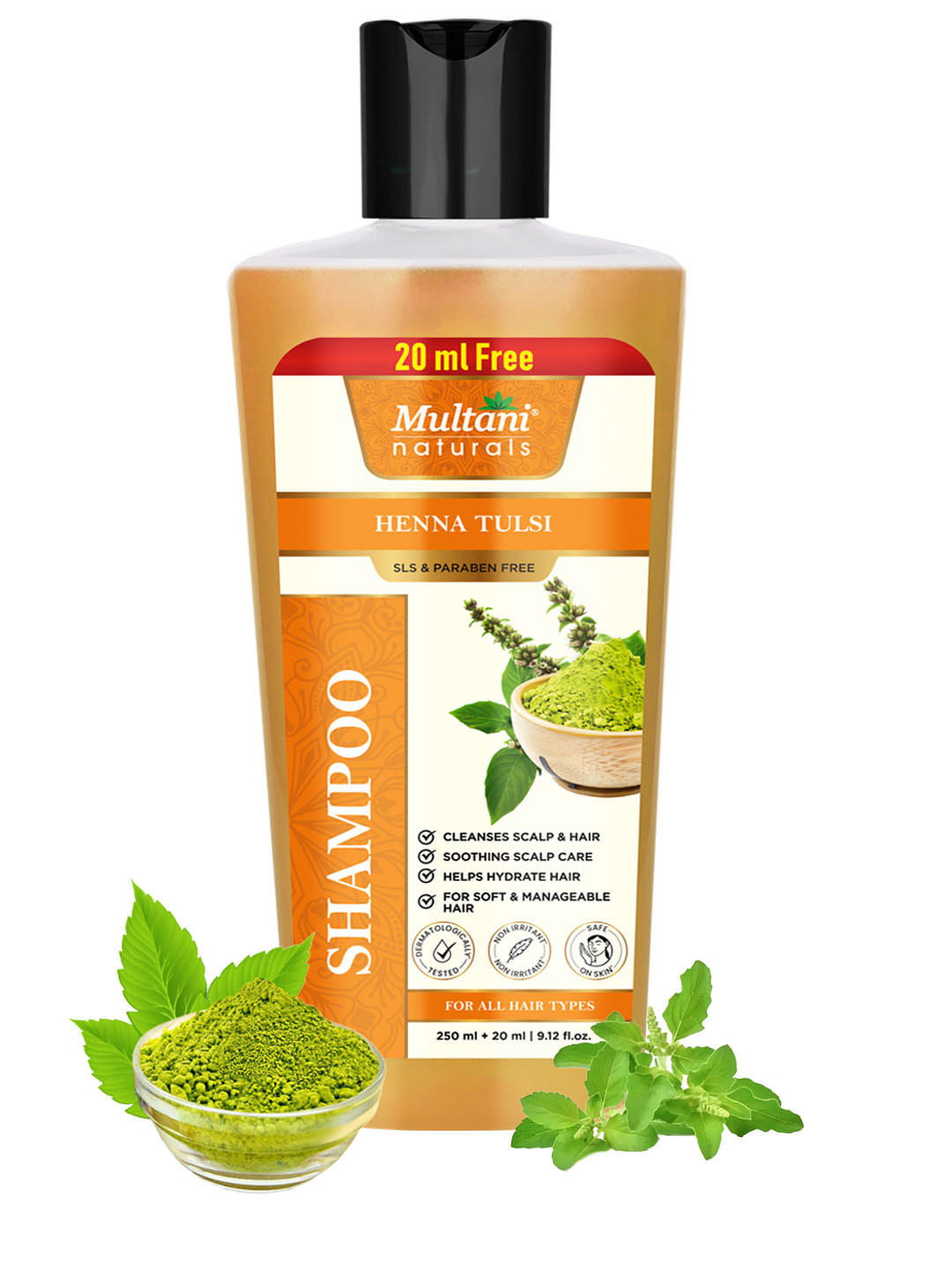 Multani Natural Heena Tulsi Shampoo- 250 ml