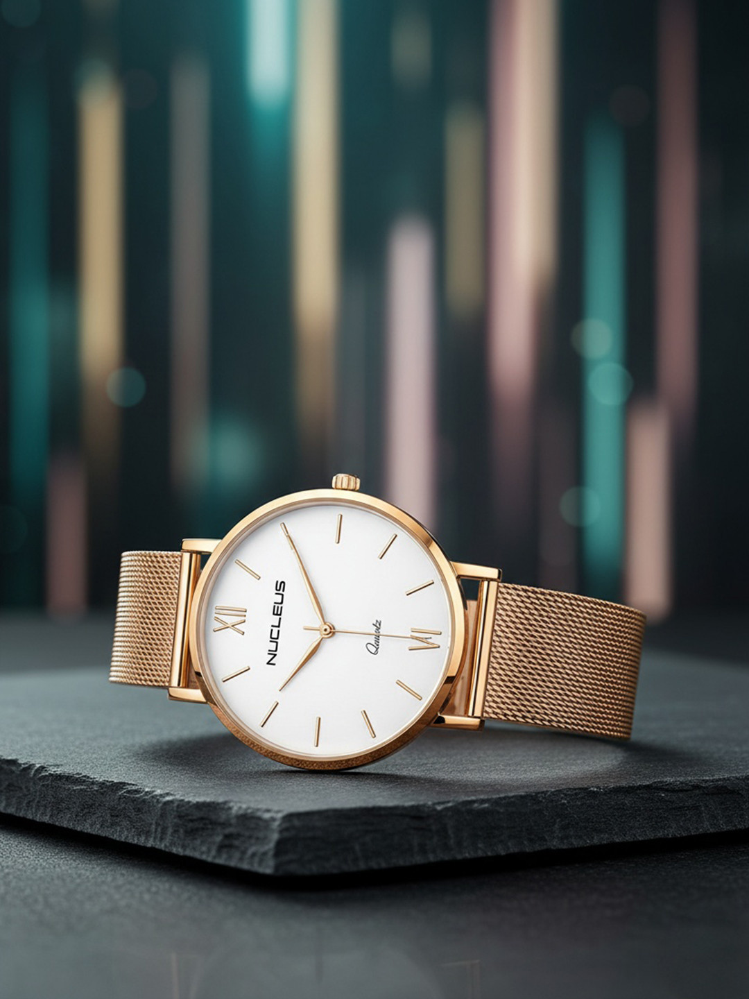 Nucleus Women Rose Gold & White Analogue Watch LRGWRG