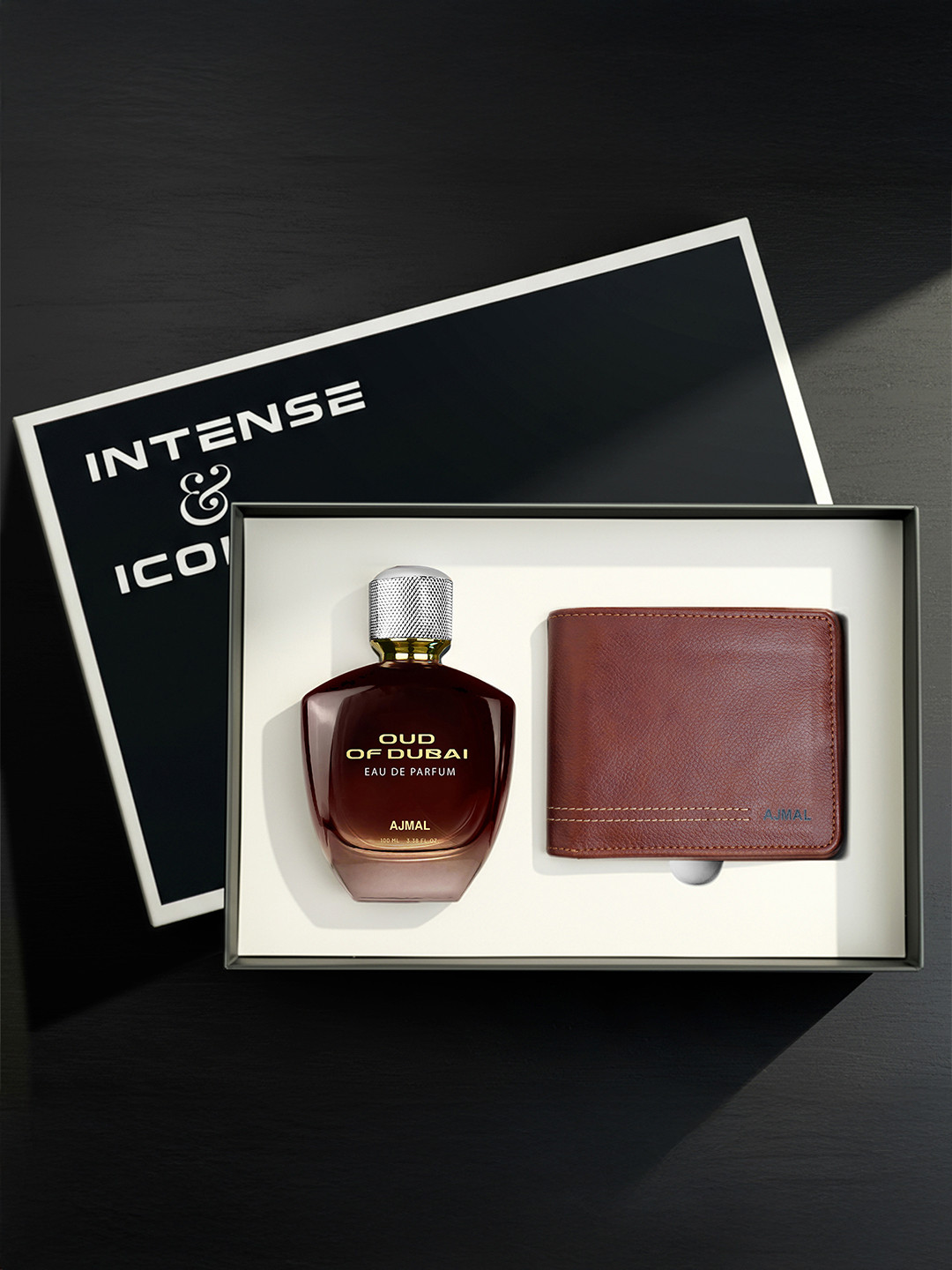 Ajmal Men Set Of 2 Oud Of Dubai Long Lasting Eau De Parfum- 100 ml With Vallet