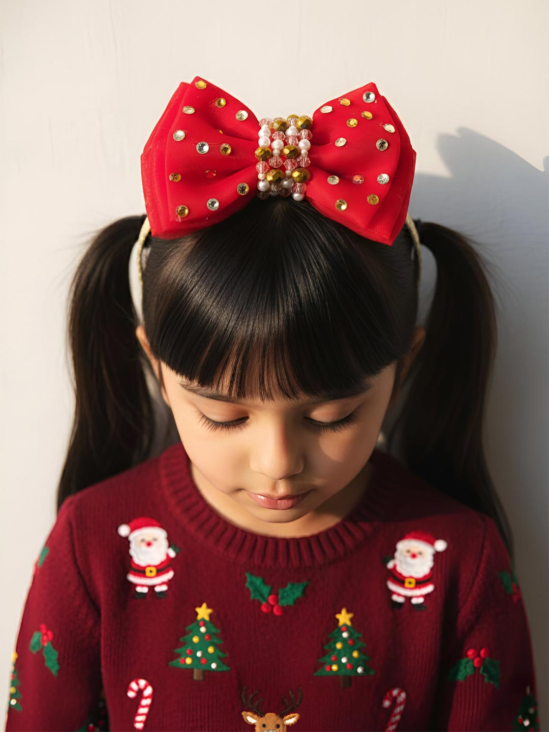 Choko Santa's Xmas Bow Hairband