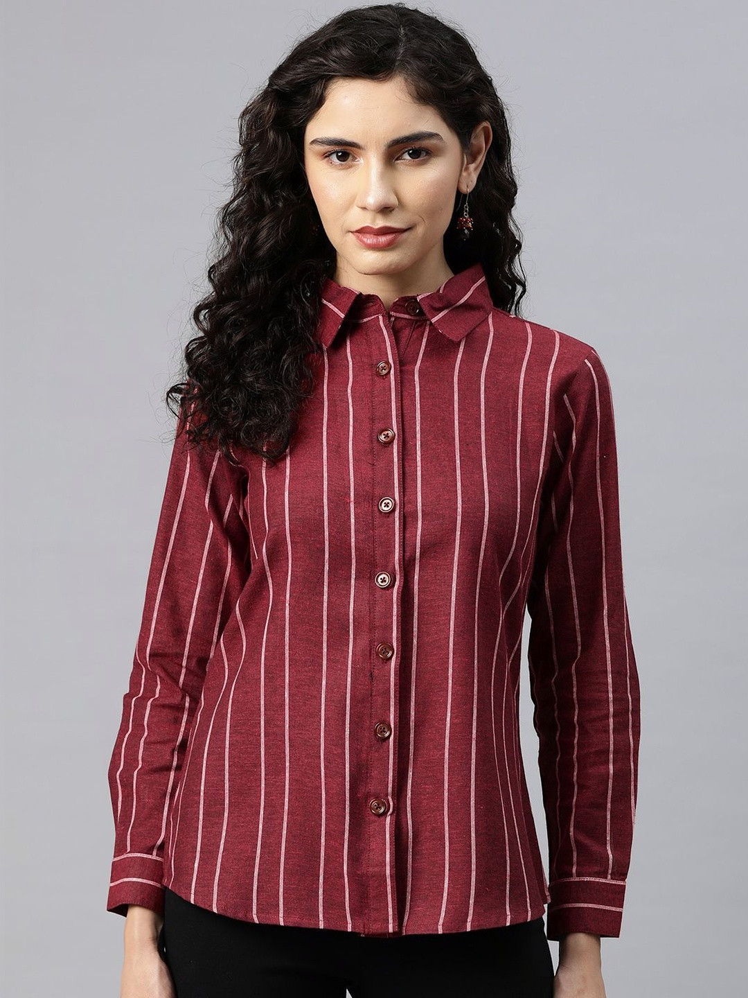 R.Code by The Roadster Life Co. Women Comfort Striped Casual Shirt