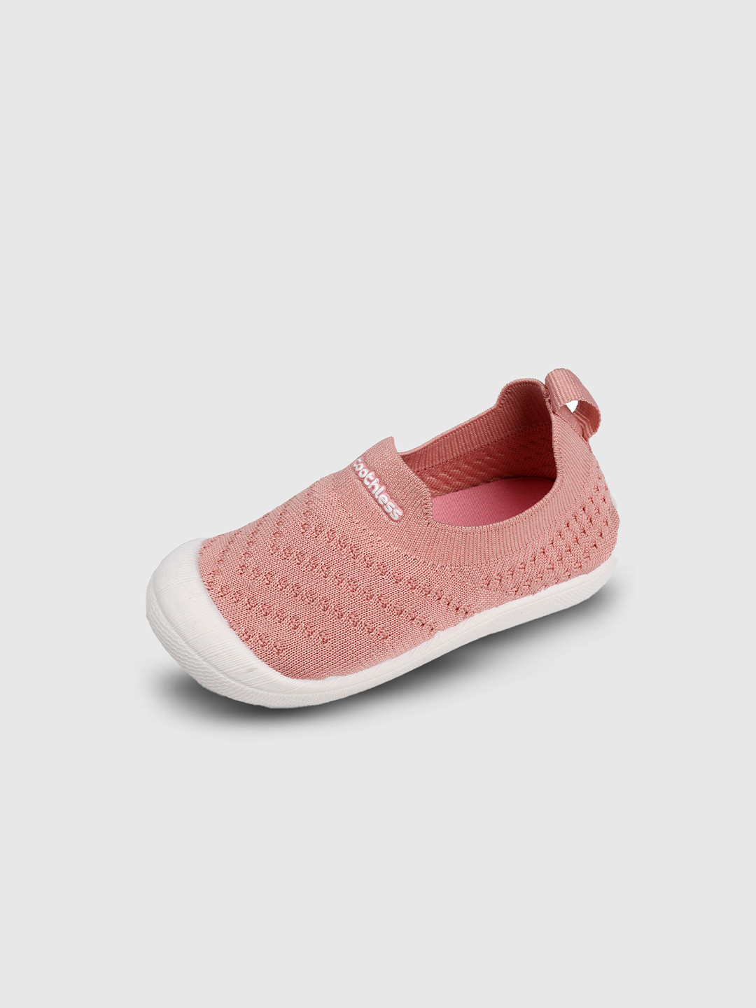 toothless Girls Peach Textured Slip-On Sneakers Casual Shoes