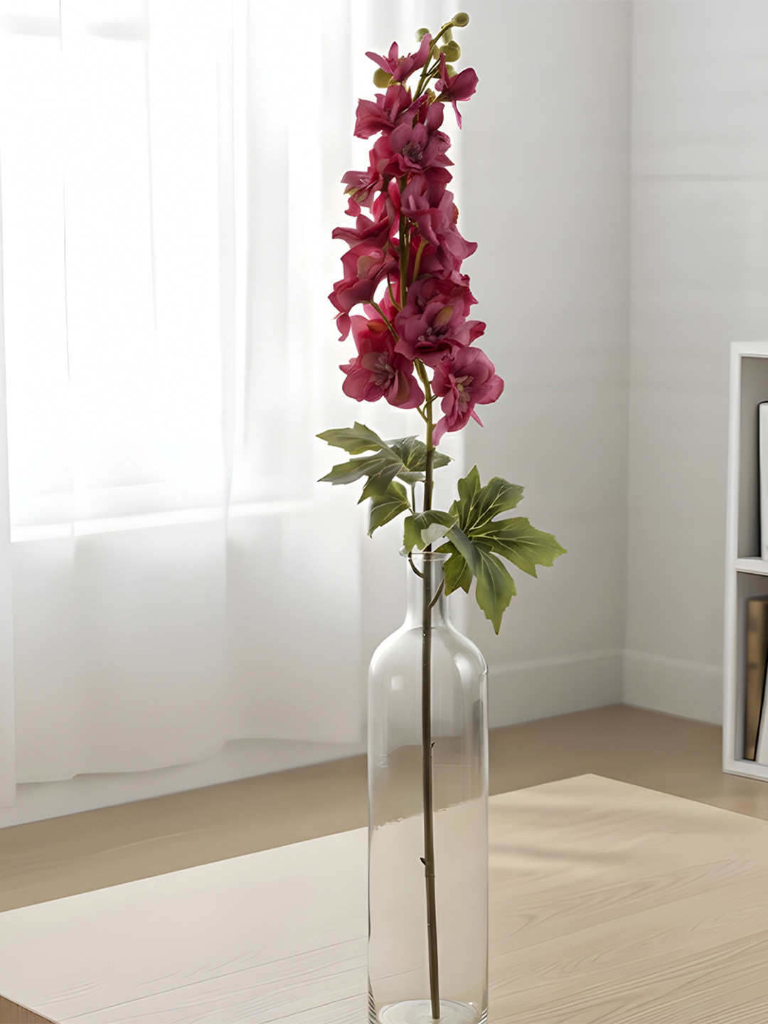 AARVI DECOR STUDIO Pink Cherry Blossom Silk Stem Artificial Flower