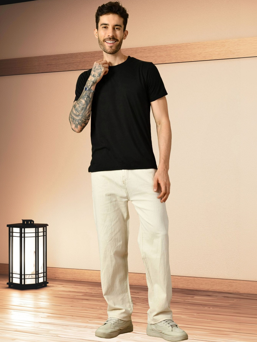 Mevan Men Classic Relaxed Fit Mid-Rise Stretchable Jeans