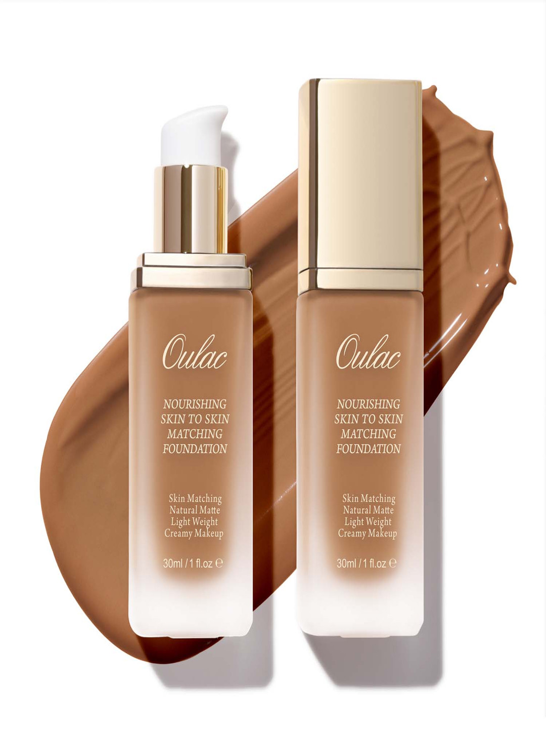 Oulac Nourishing Skin To Skin Matching Foundation - 30 ml - Amber - W22