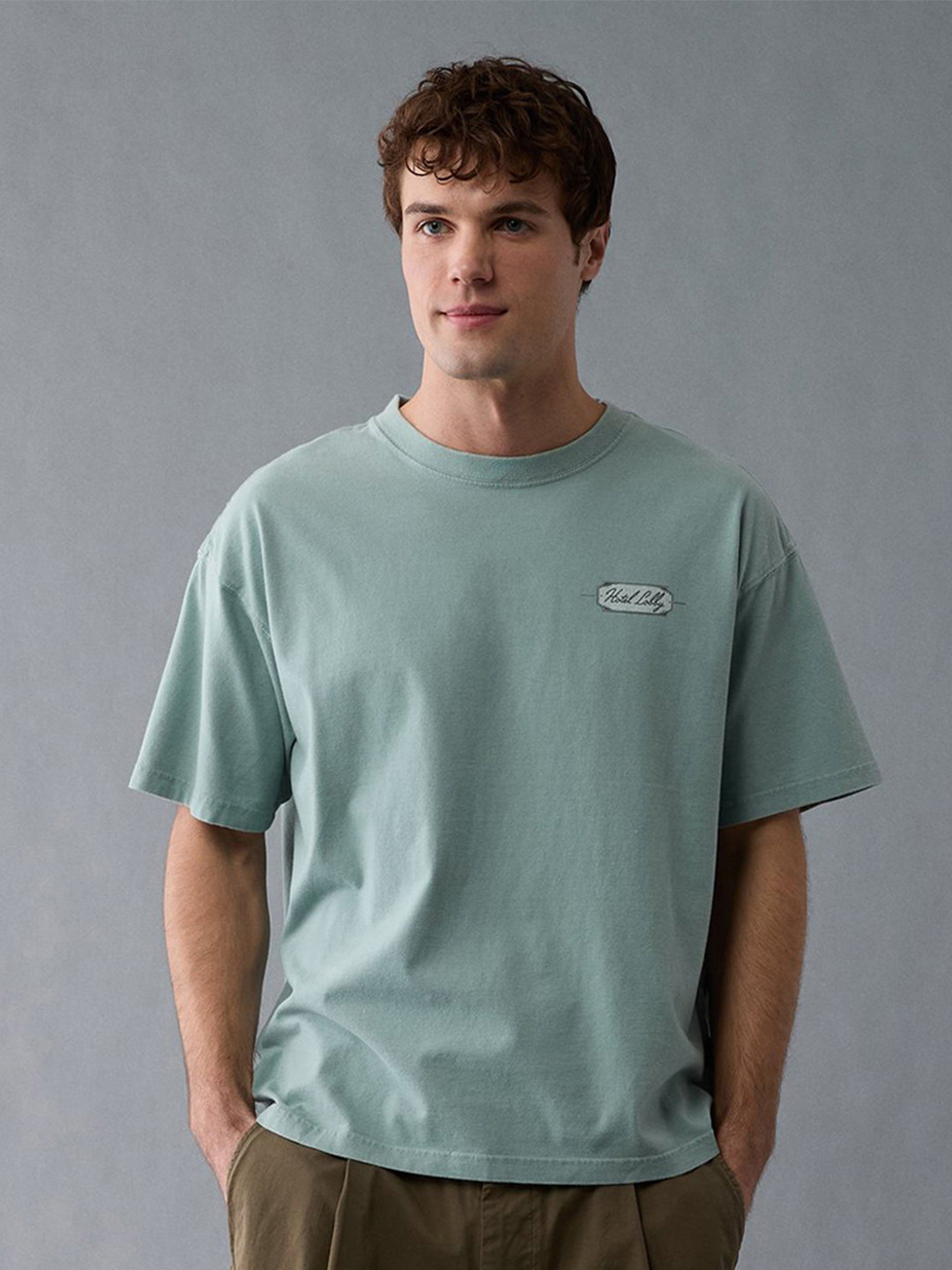 AMERICAN EAGLE OUTFITTERS Graphic Printed Cotton Boxy T-shirt