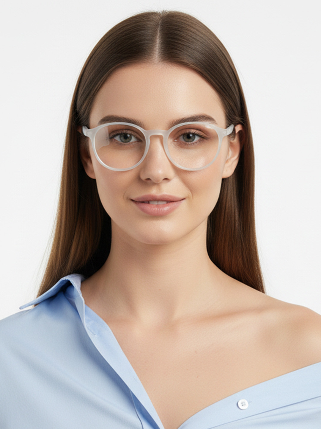 HASHTAG EYEWEAR Unisex Full Rim Round Sunglasses With UV Protected Lens MSYR-1188862-TRAN