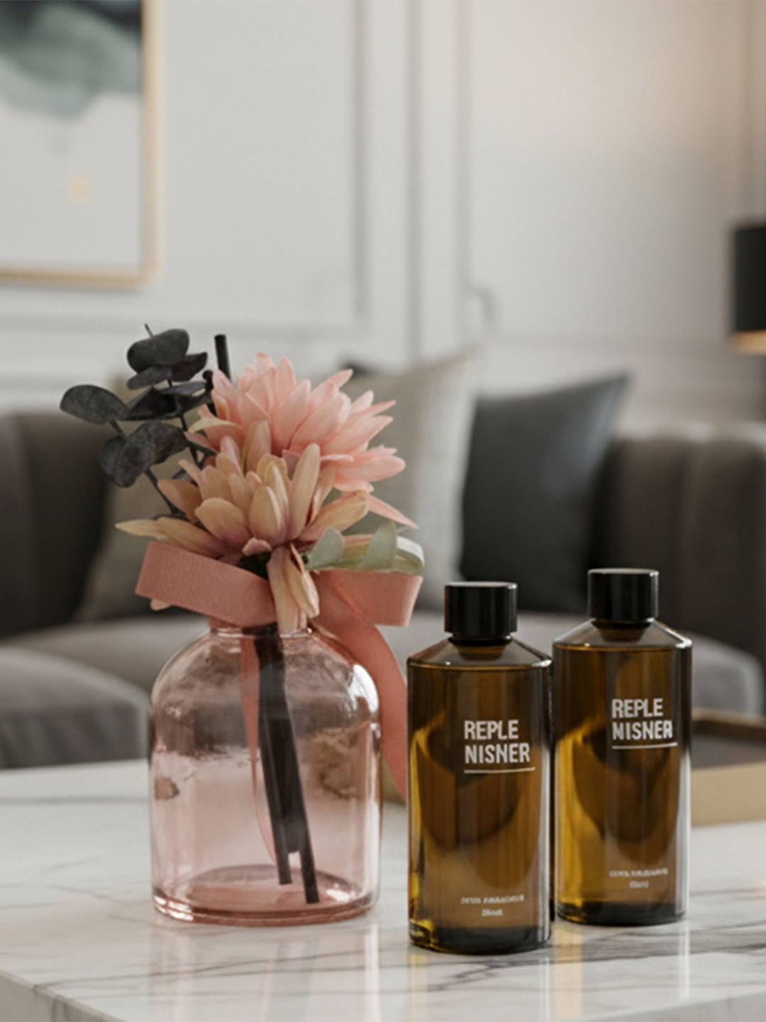 AARVI DECOR STUDIO Set Of 2 Reed & Petal Aromatics Diffuser Set-200 ML Each