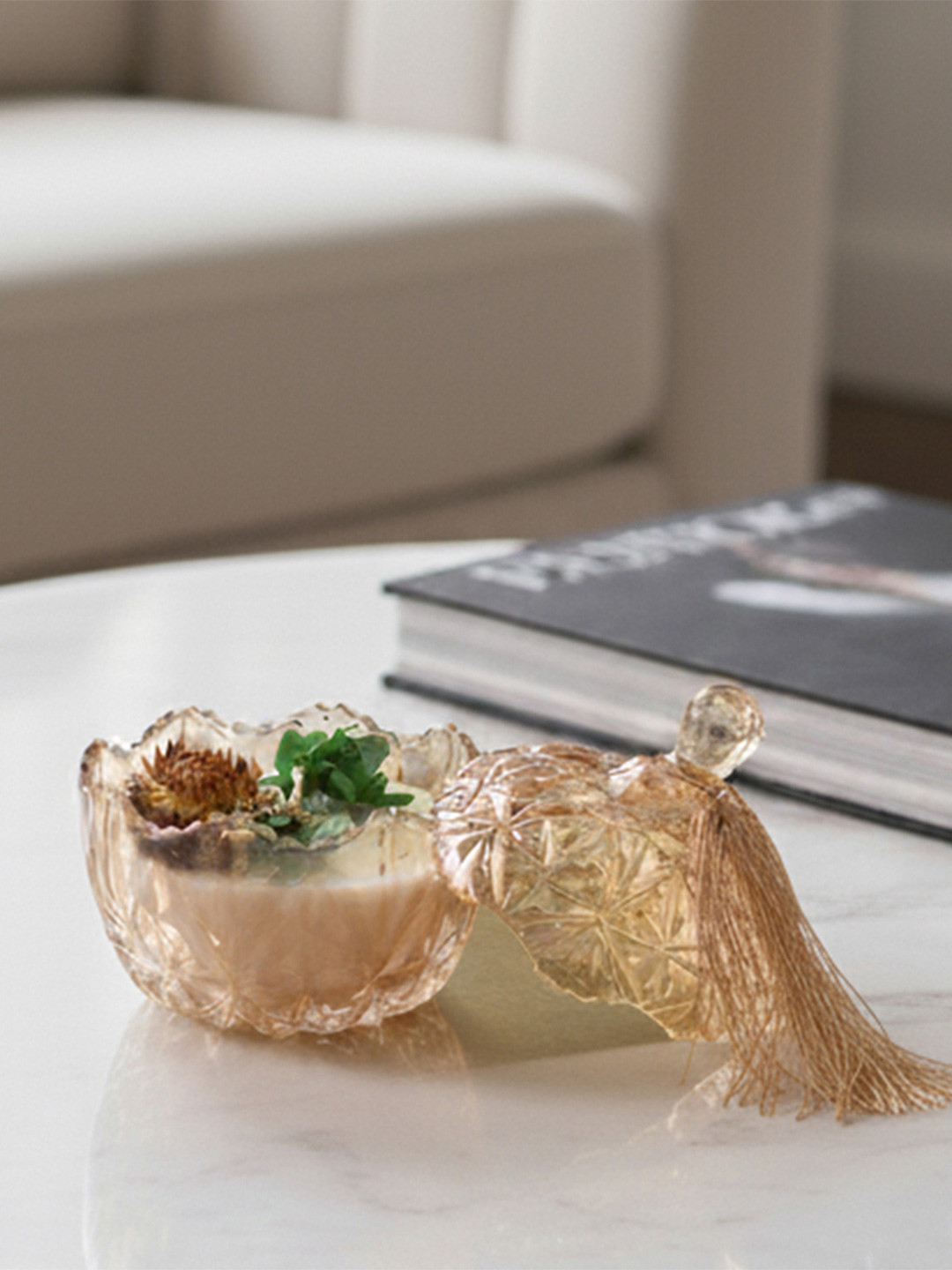 AARVI DECOR STUDIO Gold-Toned Citrus Whisper Serenity Bowl  candle