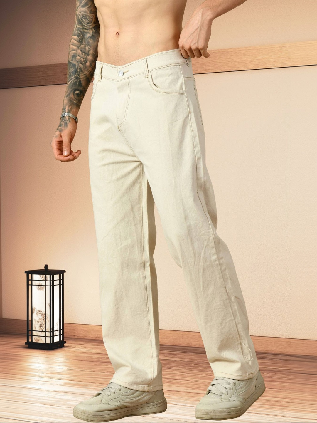 Mevan Men Classic Boyfriend Fit Mid-Rise Stretchable Jeans