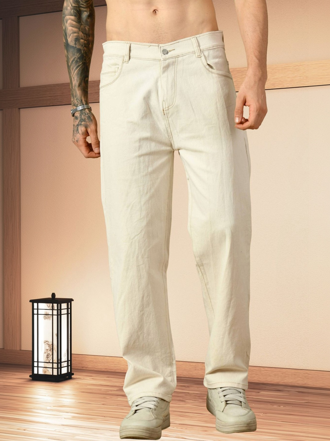 Mevan Men Classic Relaxed Fit Mid-Rise Stretchable Jeans