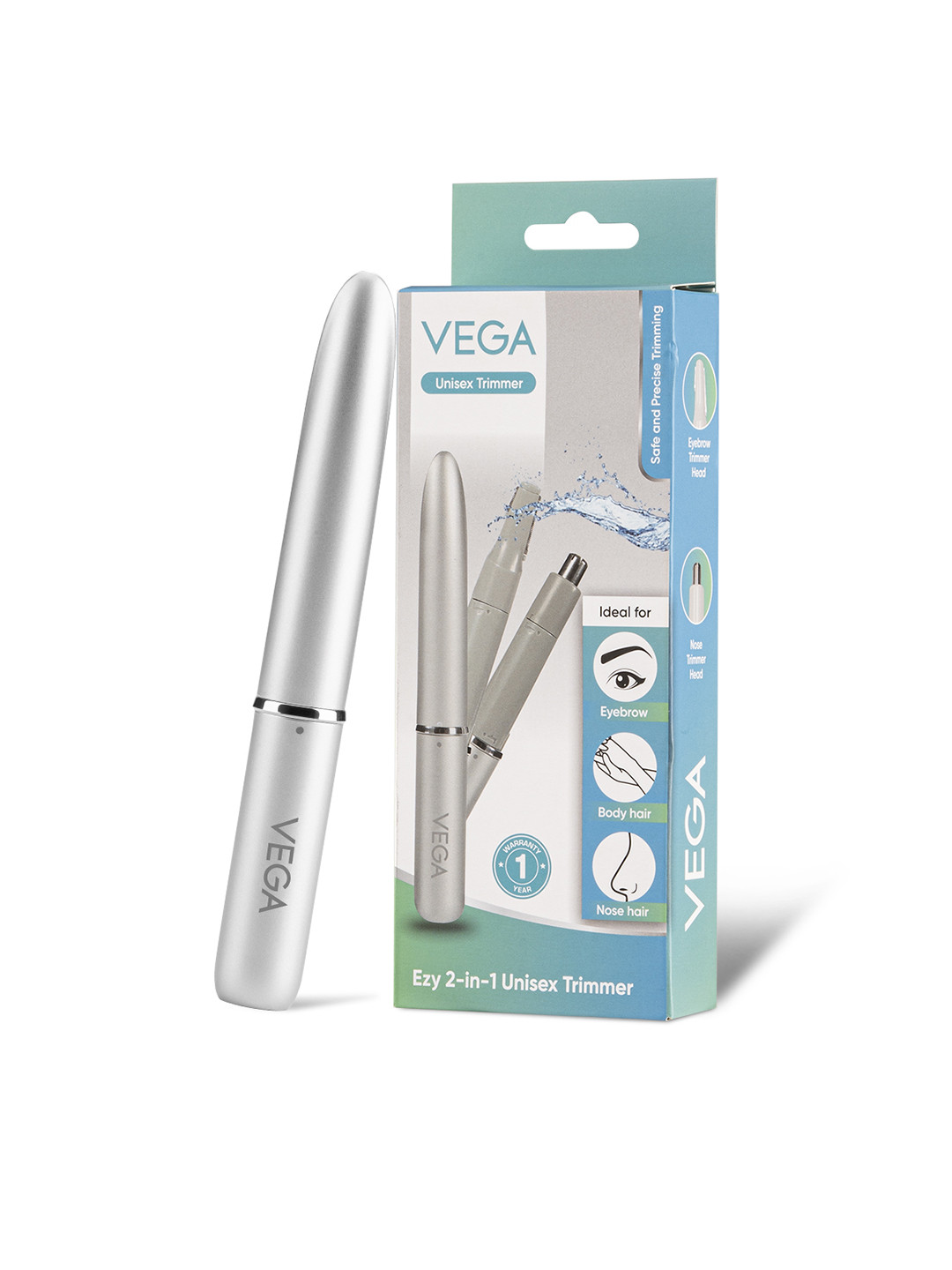 VEGA EZY 2-In-1 Face Body & Nose IPX 5 Water Resistant Trimmer VHBT-02