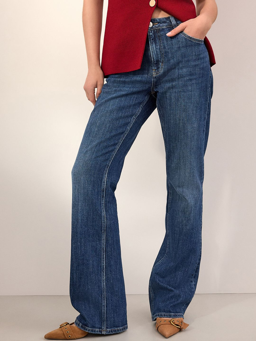 NEXT Women Mid-Rise Light Fade BTCUT Stretchable Jeans