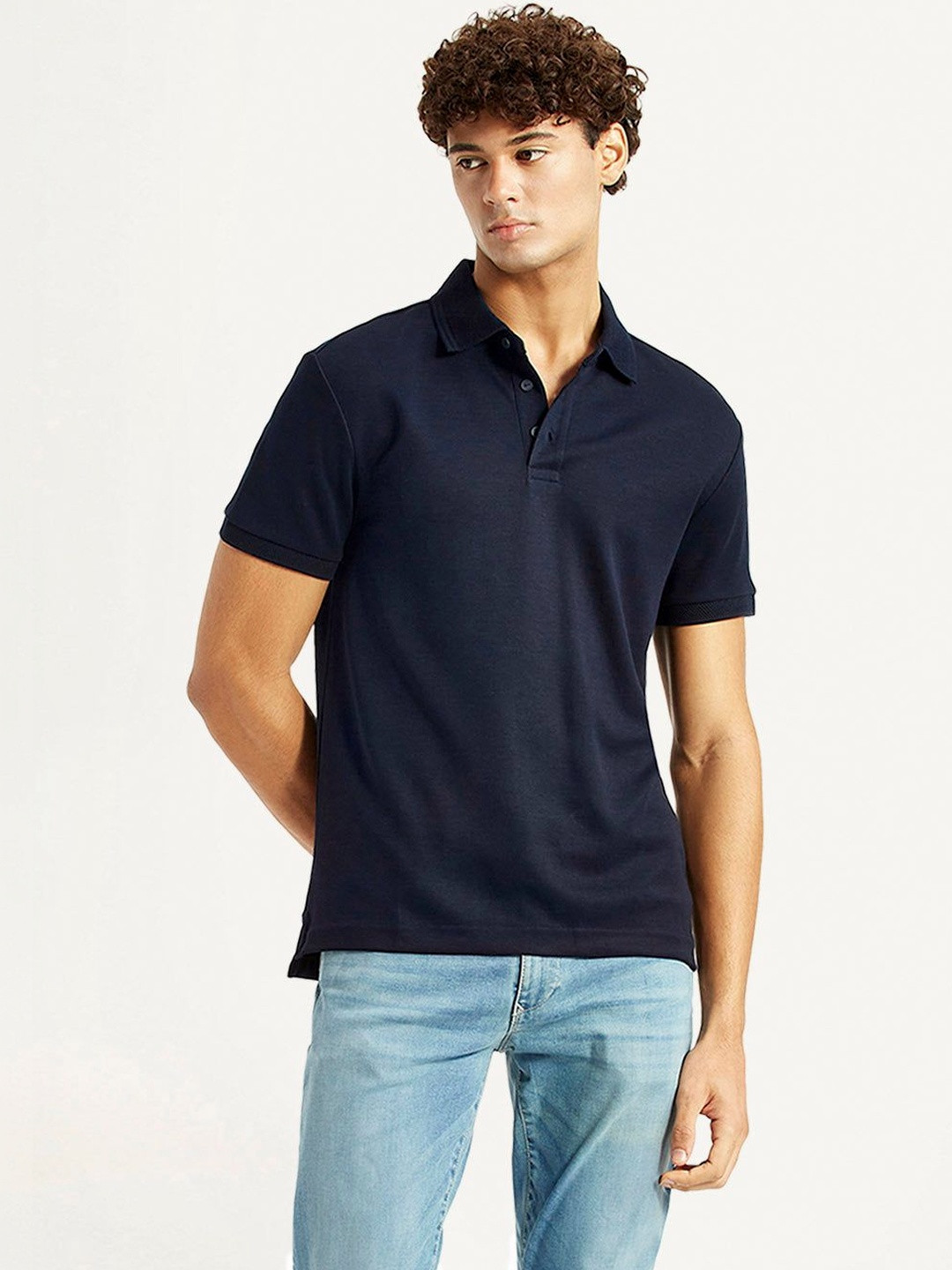 Levis Men Polo Collar Slim Fit T-shirt