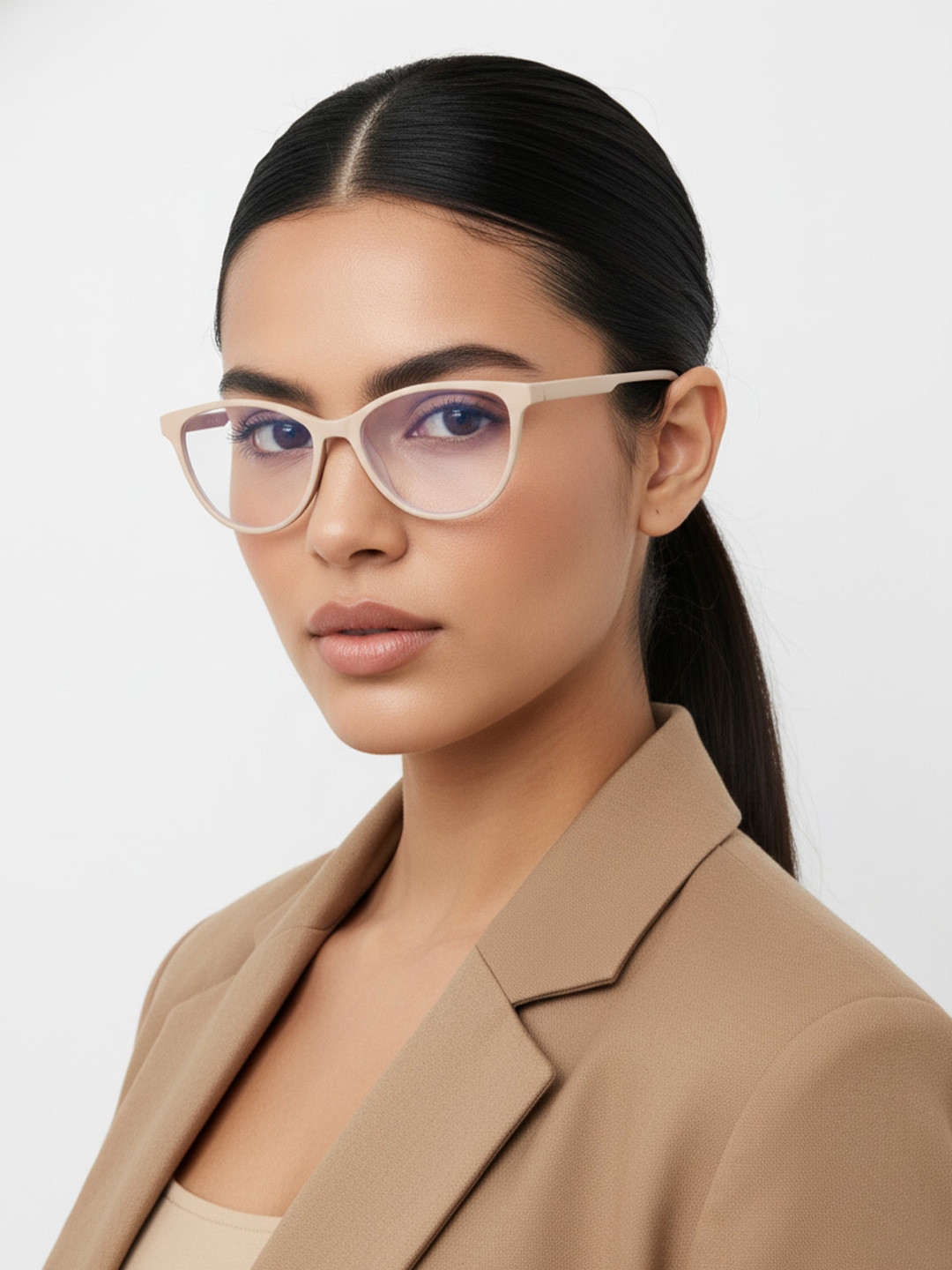 HASHTAG EYEWEAR Unisex Cateye Sunglasses With UV Protected Lens MSYR-1188882-CRM