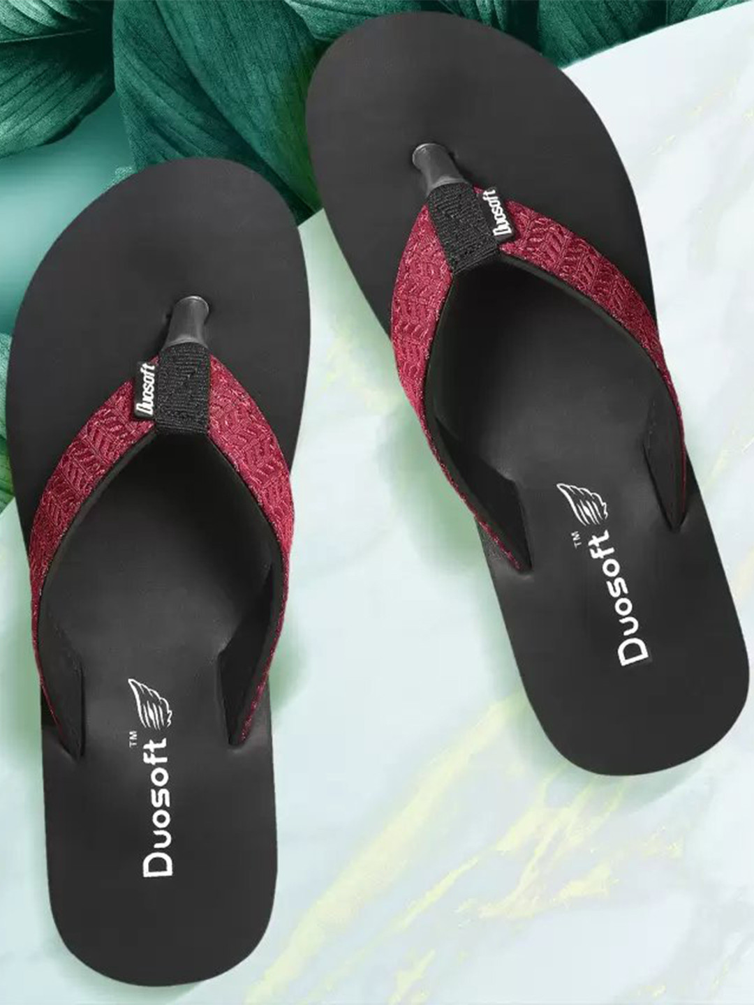 DUOSOFT  Women Printed Thong Flip-Flops