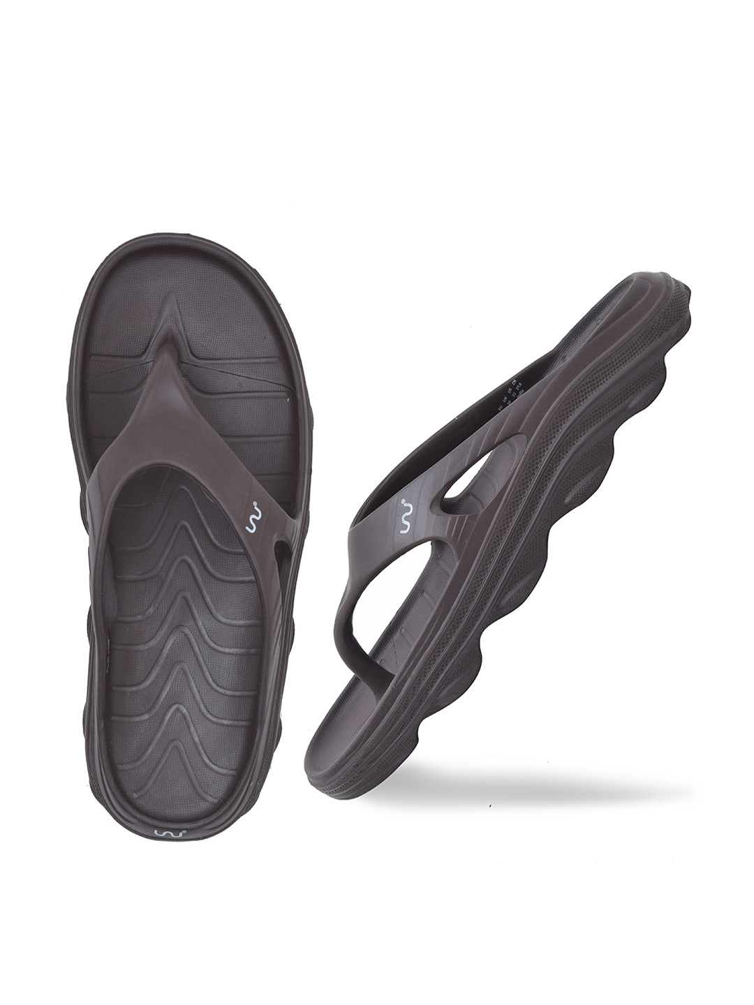 Doubleu Men Camel Brown EVA Thong Flip-Flops