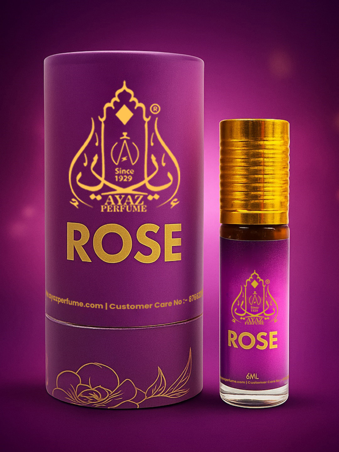 AYAZ Rose Non Alcoholic Attar - 6 ml