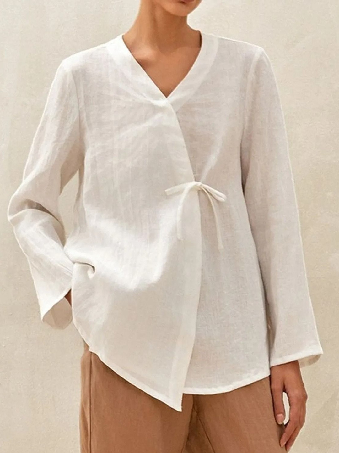 SIDDHO HUM Cotton Wrap Top