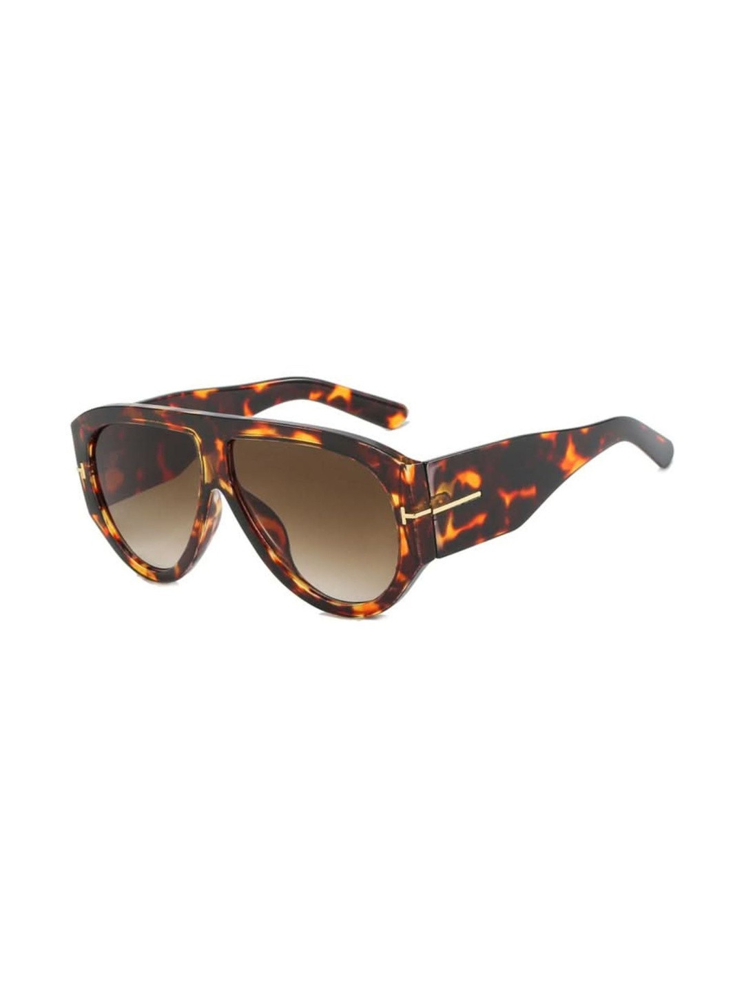 OUDI Women Brown Lens & Brown Shield Sunglasses with