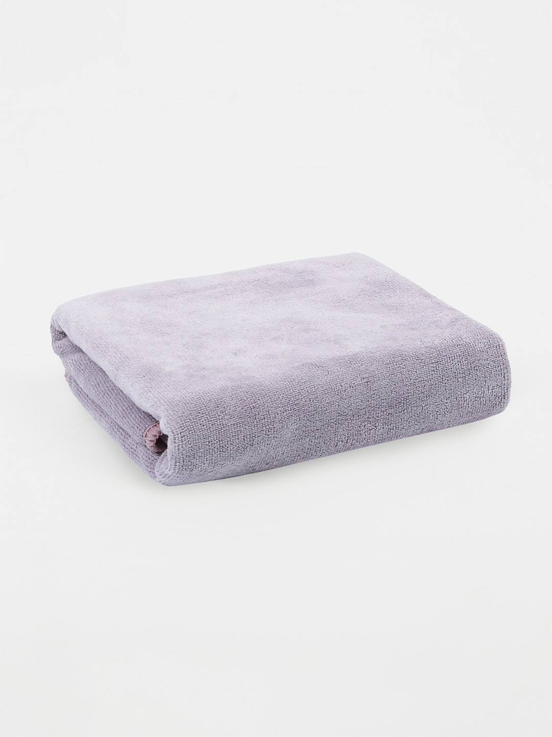 HOUSSE Grey Solid Microfiber 450GSM Super Soft Adult Regular Bath Towel-47x24In