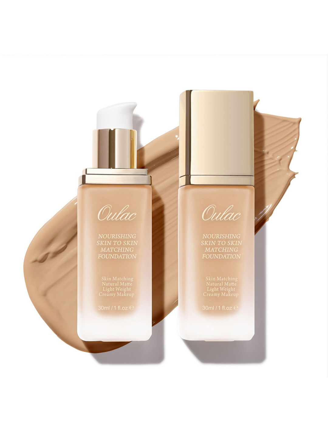 Oulac Nourishing Skin To Skin Matching Foundation - 30 ml - Golden Sand - N07