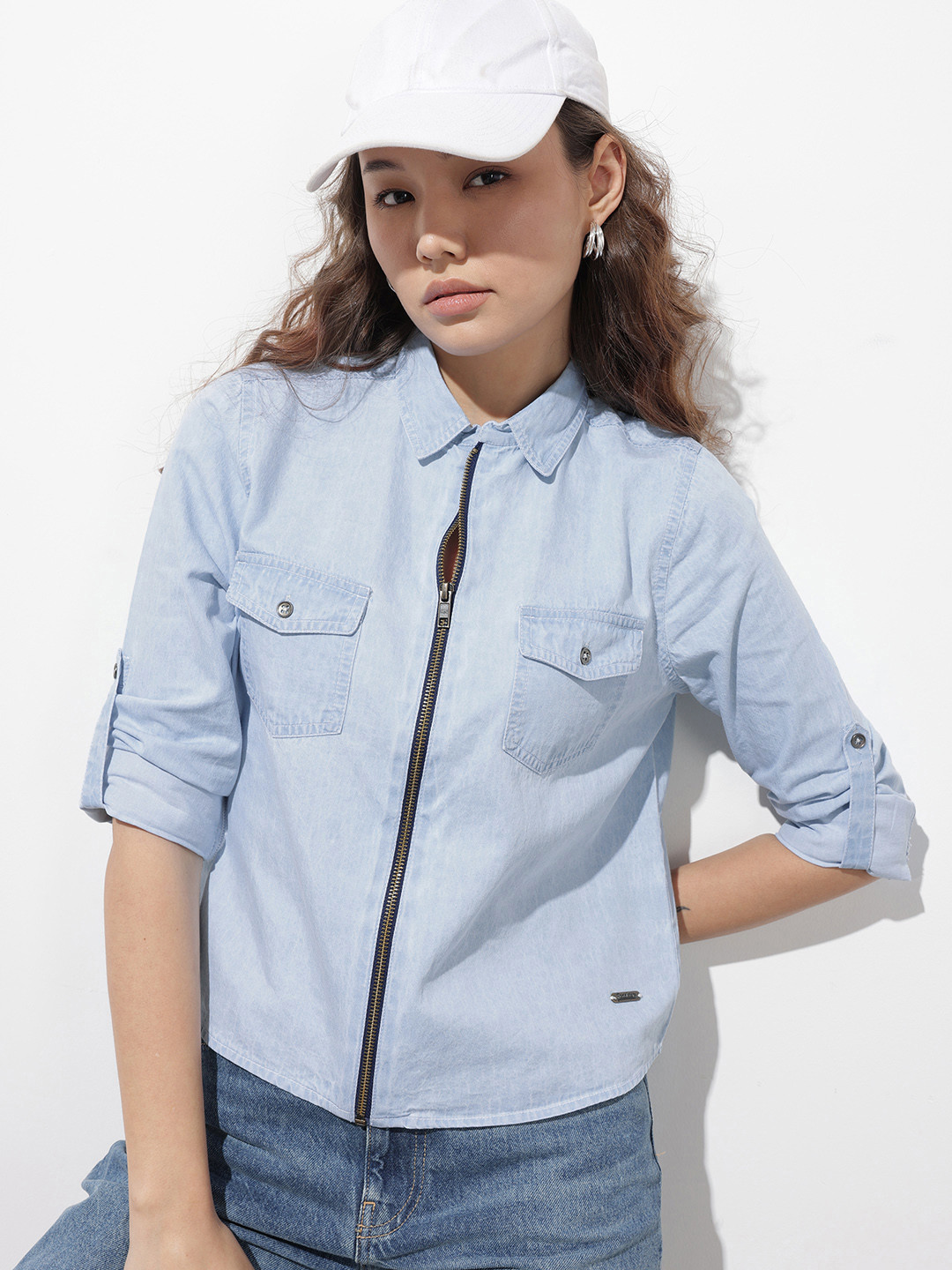 The Roadster Life Co. Pure Cotton Chambray Casual Shirt