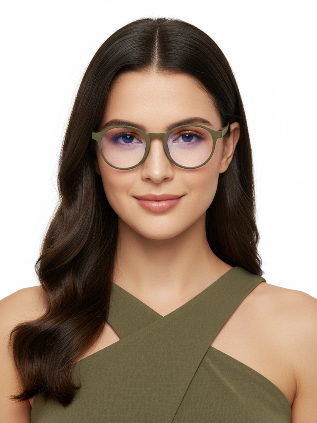 HASHTAG EYEWEAR Unisex Full Rim Round Sunglasses With UV Protected Lens MSYR-1188862-GRN