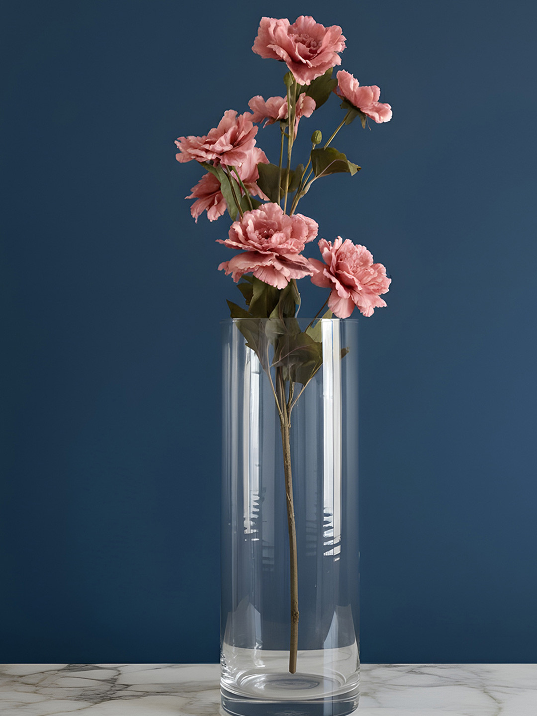 AARVI DECOR STUDIO Pink Peony Artificial Flower