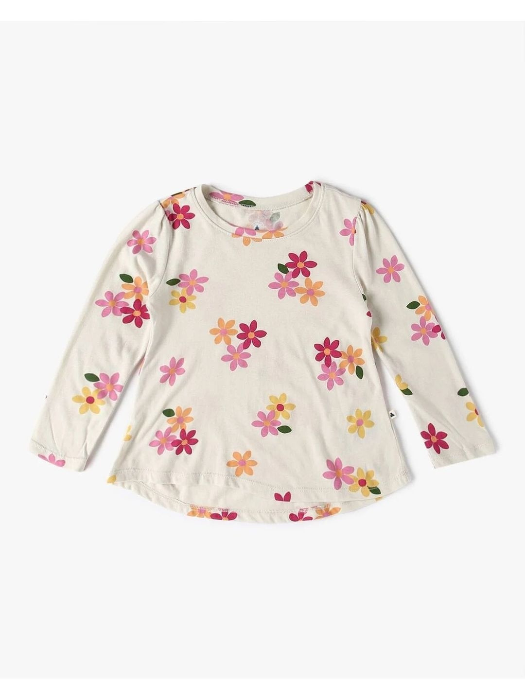 GAP Girls Floral Printed Pure Cotton Round Neck Top