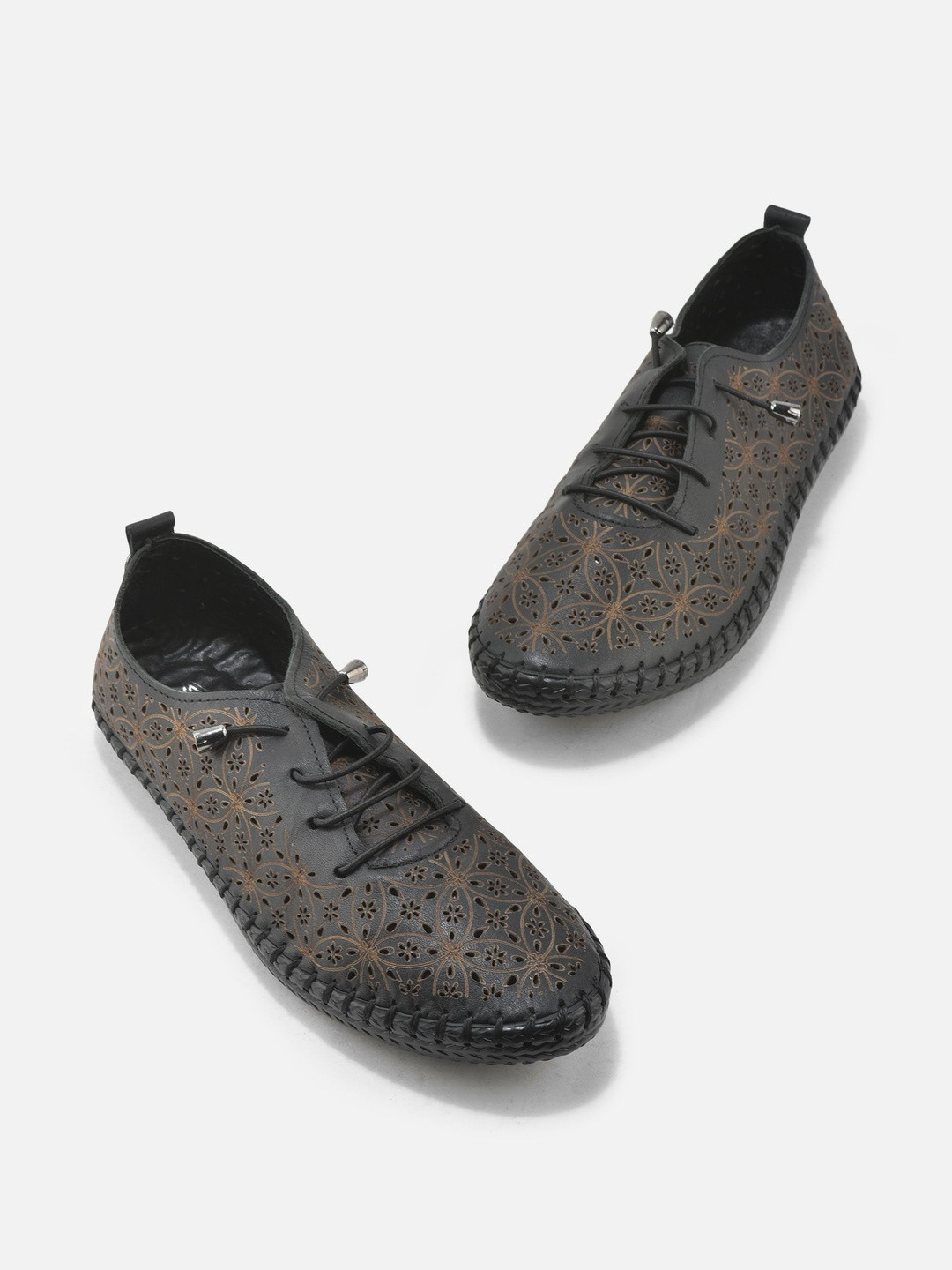 Woods Women Perforations Leather Loafers