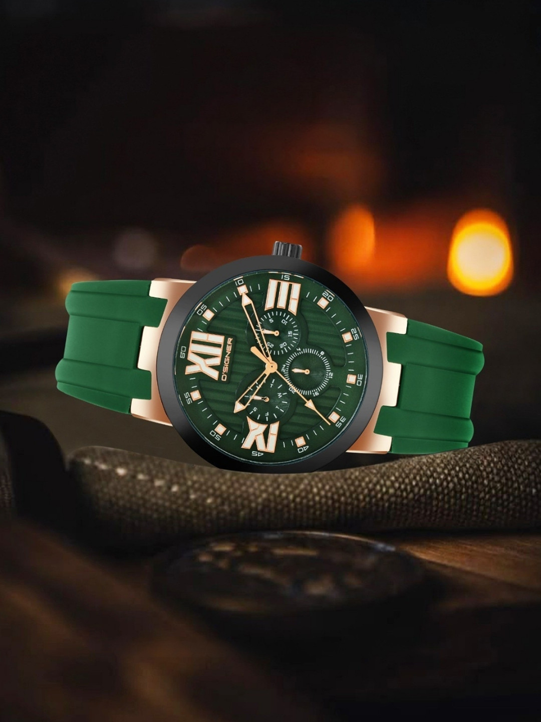 D'SIGNER Men Round Dial Analogue Multi Function Watch 450RGFS.16G