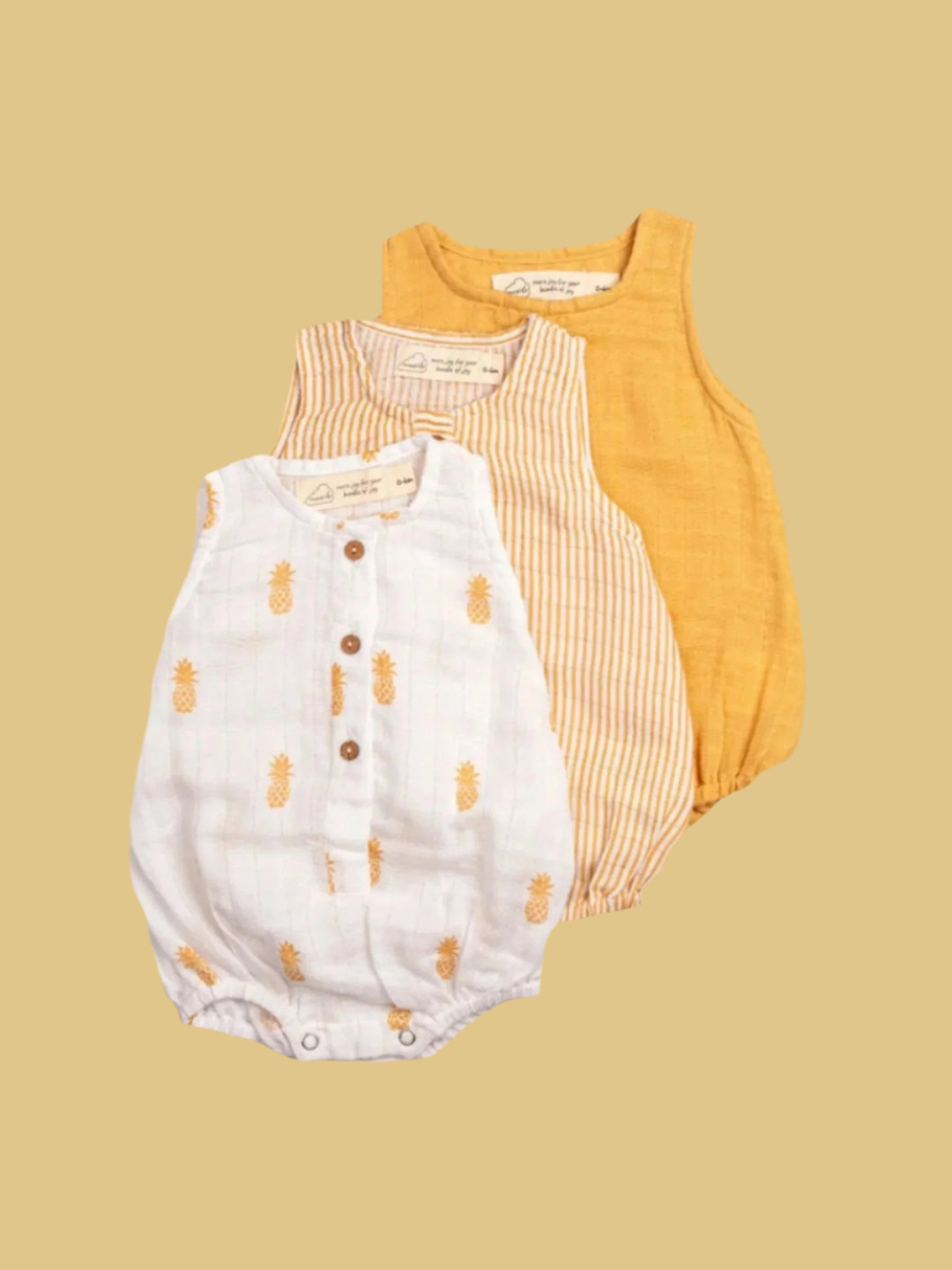 Masilo Kids Pack Of 3 Printed Bodysuit