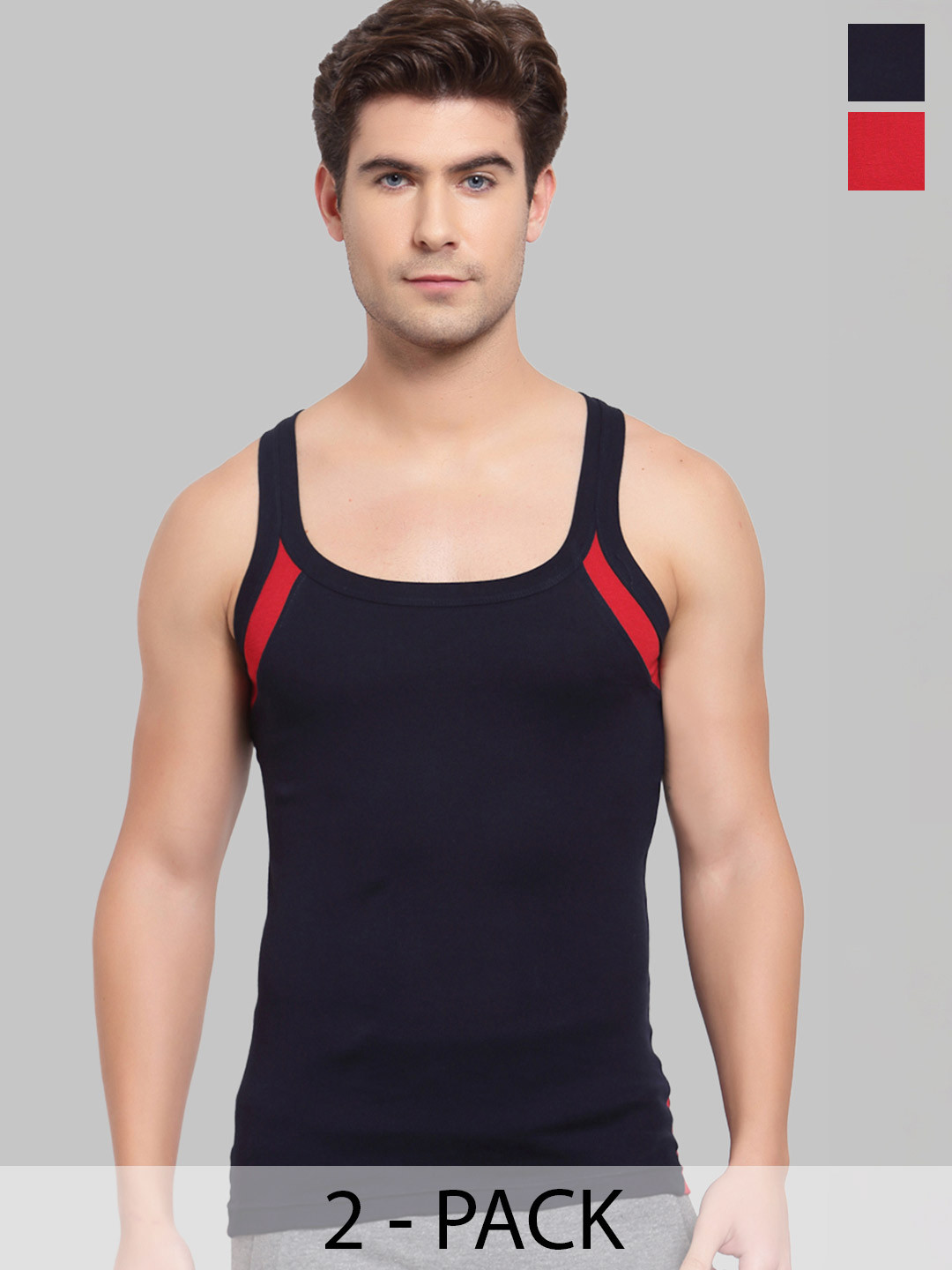 MACHO Pack Of 2 Assorted Gym Vests
