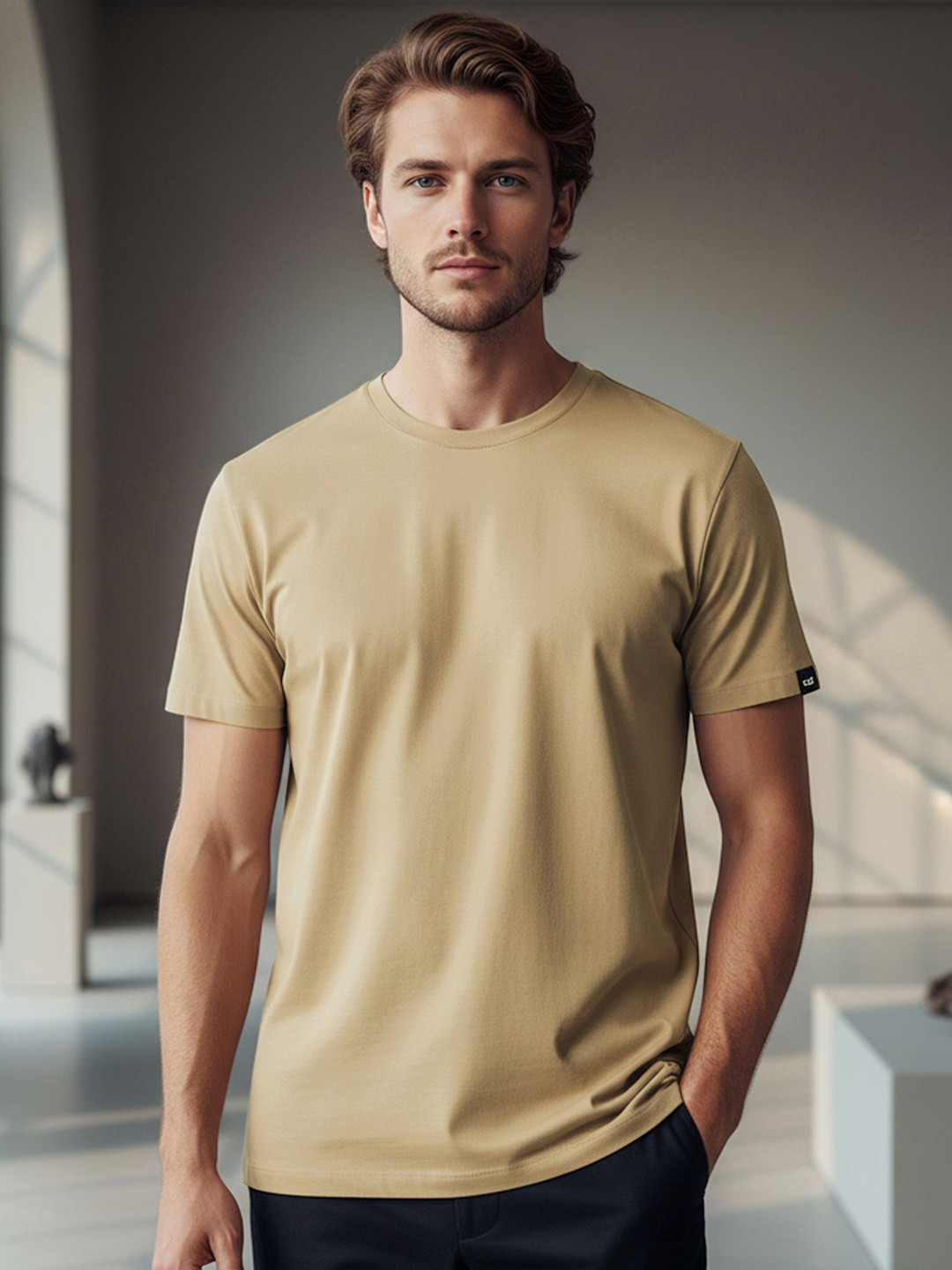Bewakoof Men's Brown Ginger Root T-shirt