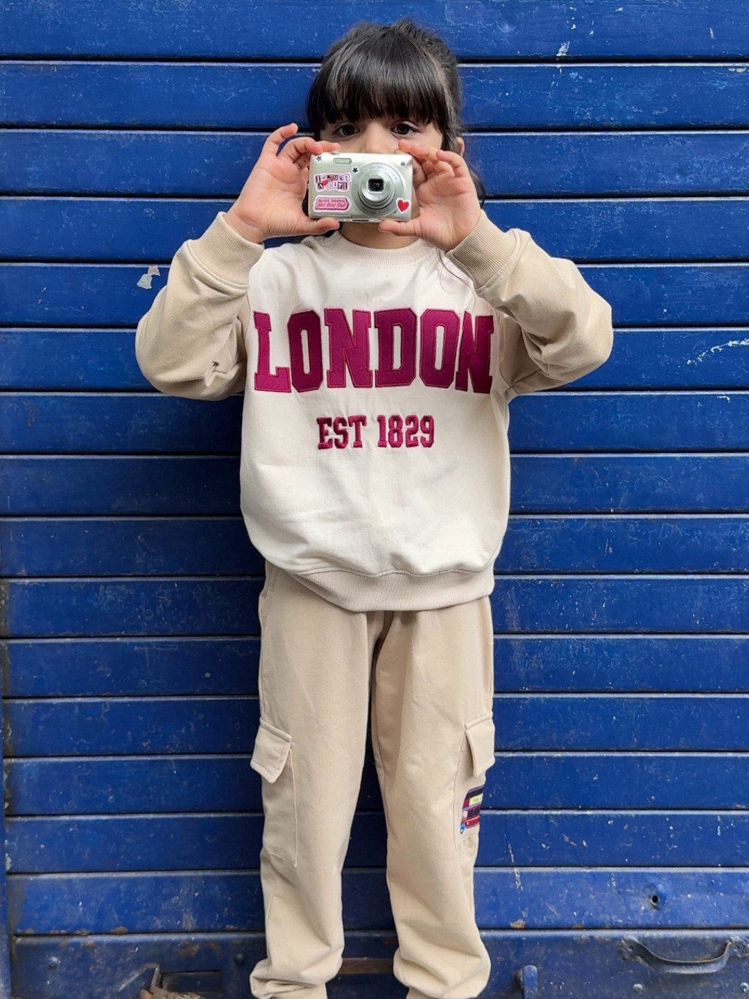 Nap Chief Kids Unisex London Printed Cotton Sweatshirt With Joggers