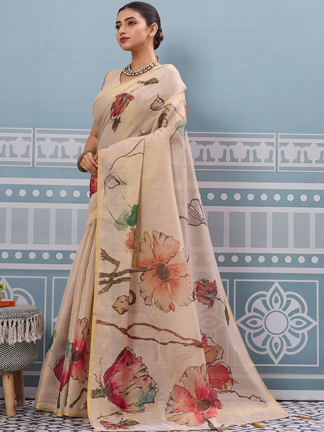 SOHINI NX Floral Zari Saree
