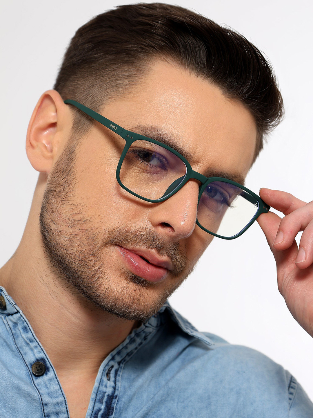 Eyejack Unisex Full Rim Square Frames With Antiglare Eye Protection Eyeglasses