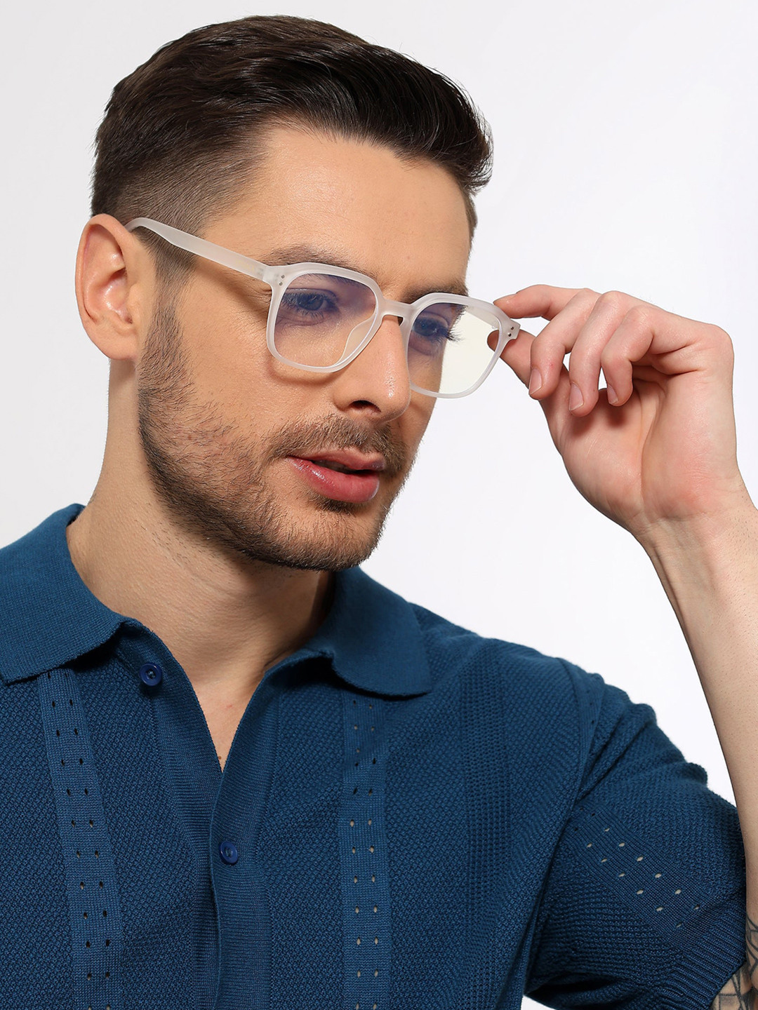 Eyejack Unisex Full Rim Bluecut & Antiglare Eye Protection Square Frames