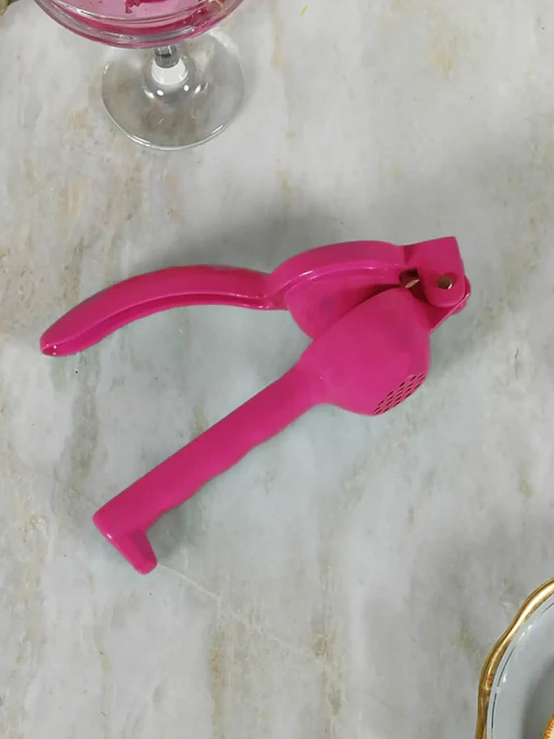 Living With Elan Maroon Aluminium Lemon Squeezers