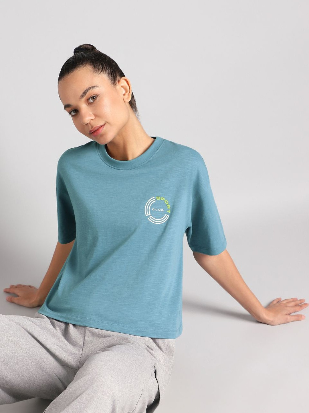 CULT Women Blue Sports Club T-shirt